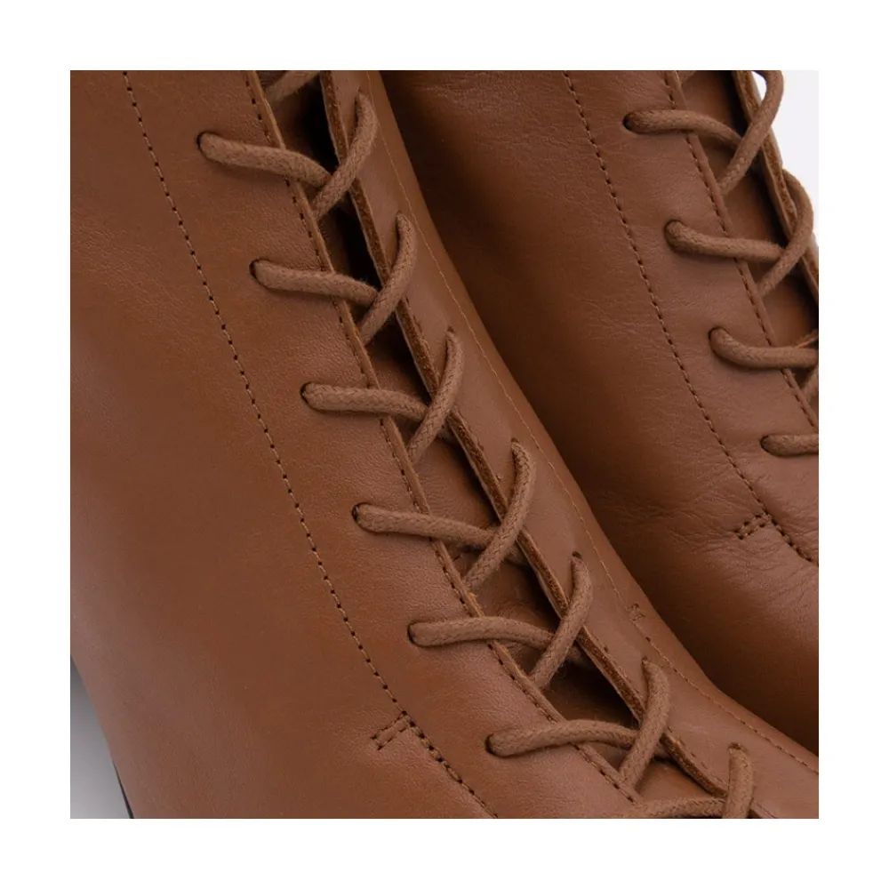 ANGEL ALARCON Pacuare - Ankle Boots With Laces And Zipper, Wide Heels<Vrouwen Heeled Shoes