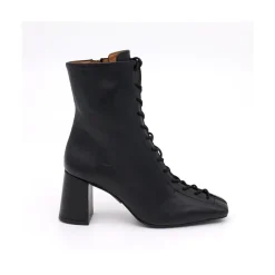 ANGEL ALARCON Pacuare - Ankle Boots With Laces And Zipper, Wide Heels<Vrouwen Boots And Booties