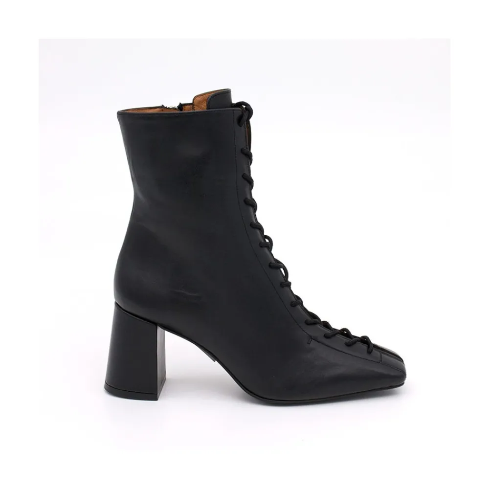 ANGEL ALARCON Pacuare - Ankle Boots With Laces And Zipper, Wide Heels<Vrouwen Boots And Booties