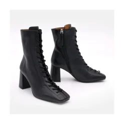ANGEL ALARCON Pacuare - Ankle Boots With Laces And Zipper, Wide Heels<Vrouwen Boots And Booties