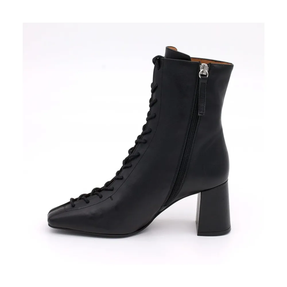 ANGEL ALARCON Pacuare - Ankle Boots With Laces And Zipper, Wide Heels<Vrouwen Boots And Booties