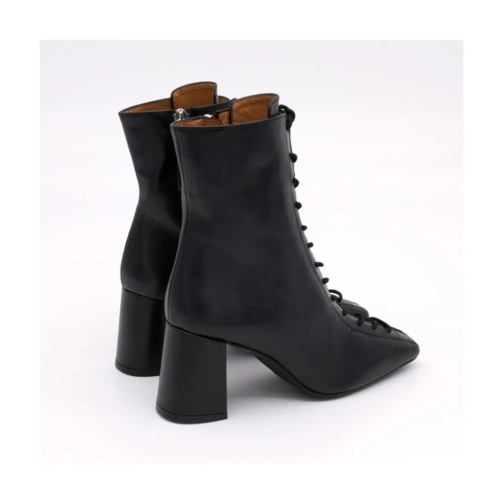 ANGEL ALARCON Pacuare - Ankle Boots With Laces And Zipper, Wide Heels<Vrouwen Boots And Booties