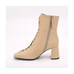 ANGEL ALARCON Pacuare - Ankle Boots With Laces And Zipper, Wide Heels<Vrouwen Heeled Shoes