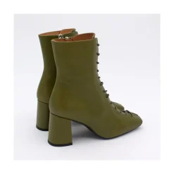 ANGEL ALARCON Pacuare - Ankle Boots With Laces And Zipper, Wide Heels<Vrouwen Heeled Shoes
