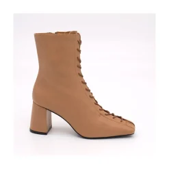 ANGEL ALARCON Pacuare - Ankle Boots With Laces And Zipper, Wide Heels<Vrouwen Heeled Shoes