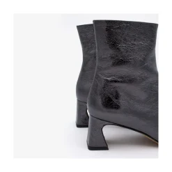 ANGEL ALARCON Parsons - Women S Metallized Leather Booties With Comfortable Low Heels<Vrouwen Metallized Shoes