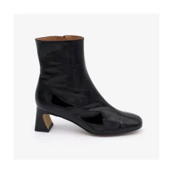 ANGEL ALARCON Parsons - Women S Shinny Leather Booties With Comfortable Low Heels<Vrouwen Boots And Booties