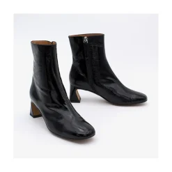 ANGEL ALARCON Parsons - Women S Shinny Leather Booties With Comfortable Low Heels<Vrouwen Boots And Booties