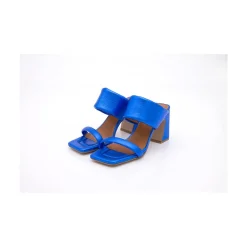ANGEL ALARCON Parton - Metallized Leather Foamed Heeled Sandals<Vrouwen Last Units