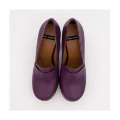 ANGEL ALARCON Petra - Women S Leather Moccasins With Wood Block High Heel And Platform<Vrouwen Heeled Shoes