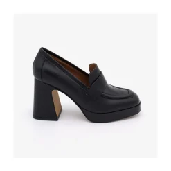 ANGEL ALARCON Pinay - Leather Women S Moccasin With Block Heel And Platform<Vrouwen Heeled Shoes