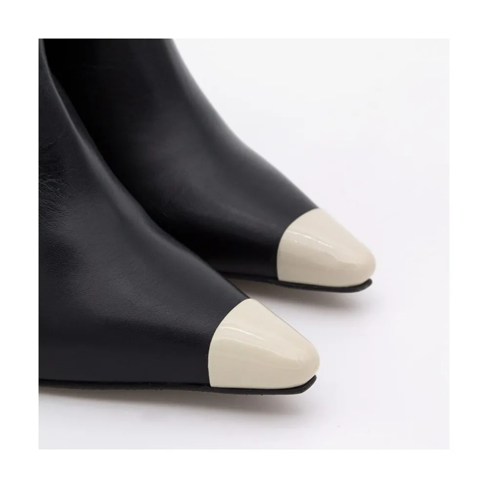 ANGEL ALARCON Portia - Women S High Heel Booties Bicolor Pinted Toe<Vrouwen Boots And Booties
