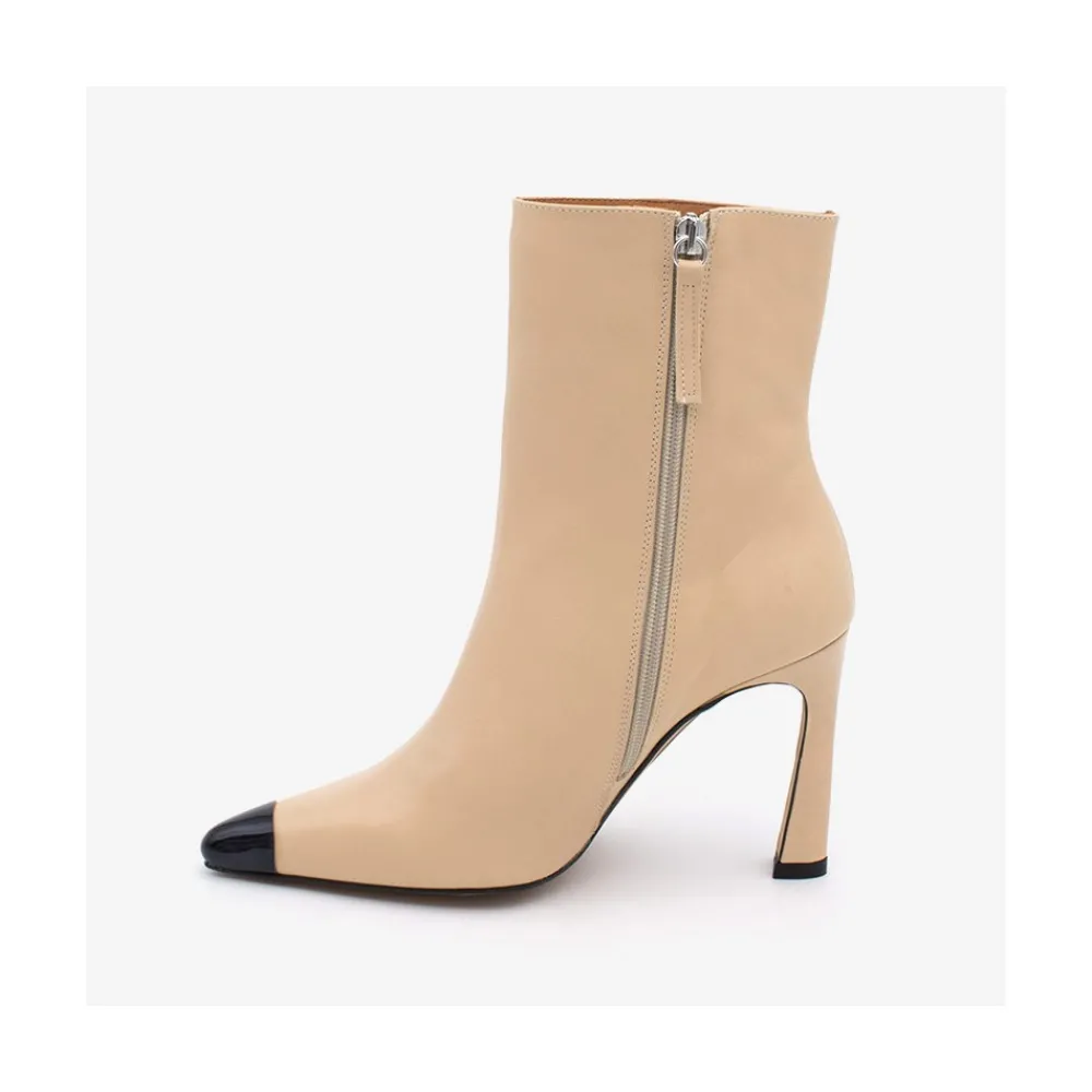 ANGEL ALARCON Portia - Women S High Heel Booties Bicolor Pinted Toe<Vrouwen Boots And Booties