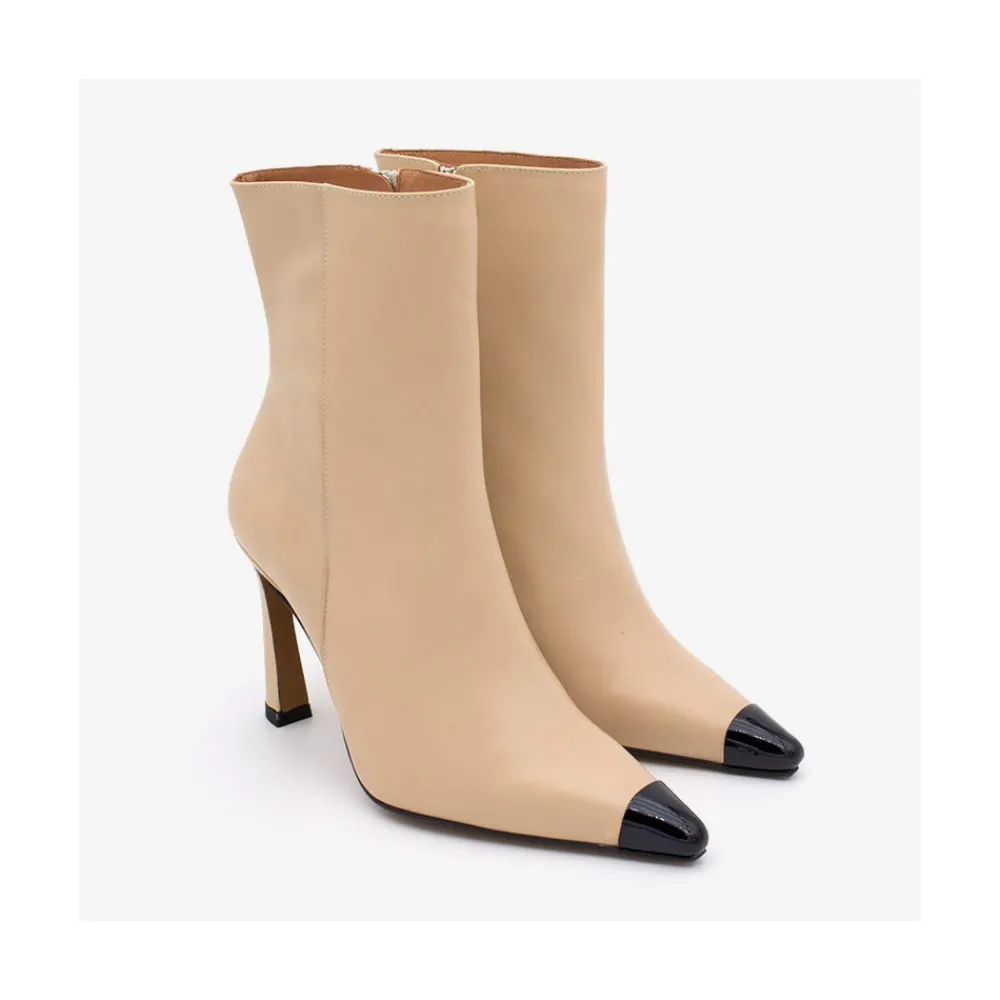 ANGEL ALARCON Portia - Women S High Heel Booties Bicolor Pinted Toe<Vrouwen Boots And Booties
