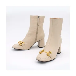 ANGEL ALARCON Pryor - Leather Ankle Boots With A Metallic Ornament<Vrouwen Last Units
