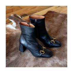 ANGEL ALARCON Pryor - Leather Ankle Boots With A Metallic Ornament<Vrouwen Last Units