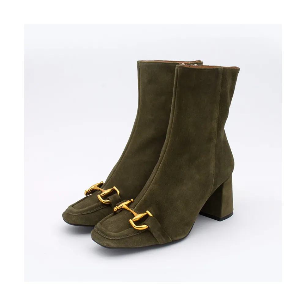 ANGEL ALARCON Pryor - Leather Ankle Boots With A Metallic Ornament<Vrouwen Last Units
