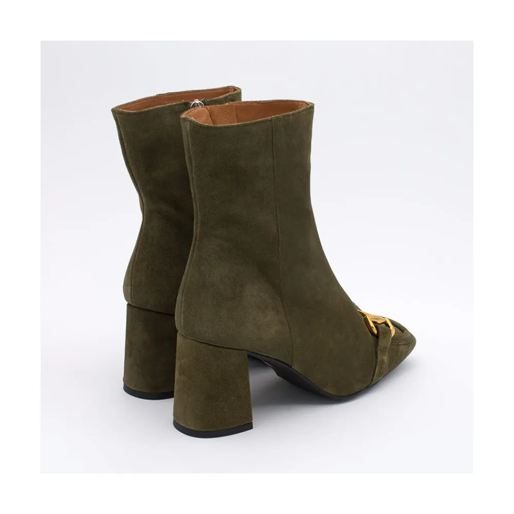 ANGEL ALARCON Pryor - Leather Ankle Boots With A Metallic Ornament<Vrouwen Last Units
