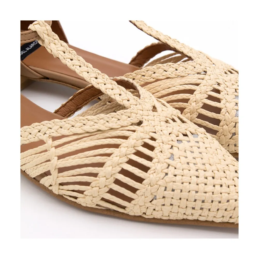 ANGEL ALARCON Pulp - Raffia T-Strap Flat Sandal<Vrouwen Last Units