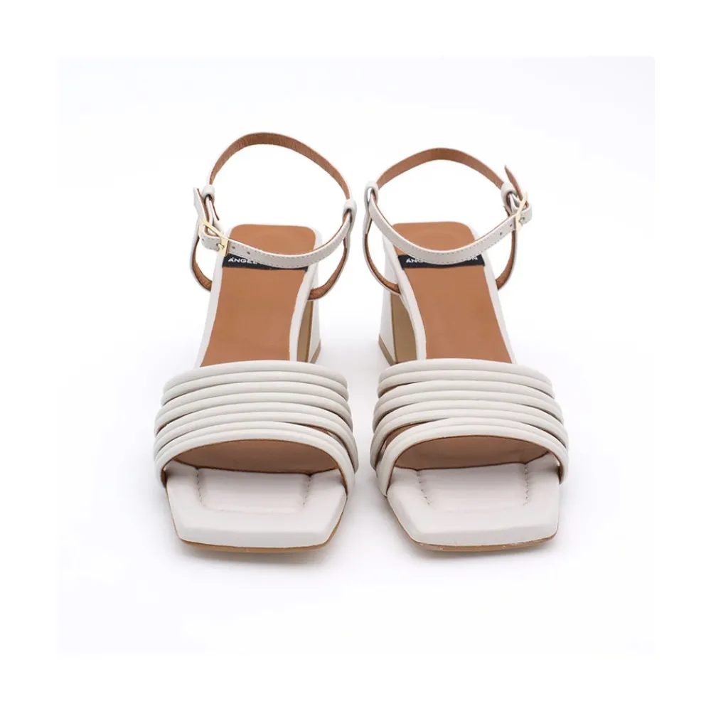 ANGEL ALARCON Roberts - Leather Strap Sandals With Medium Heel<Vrouwen Last Units