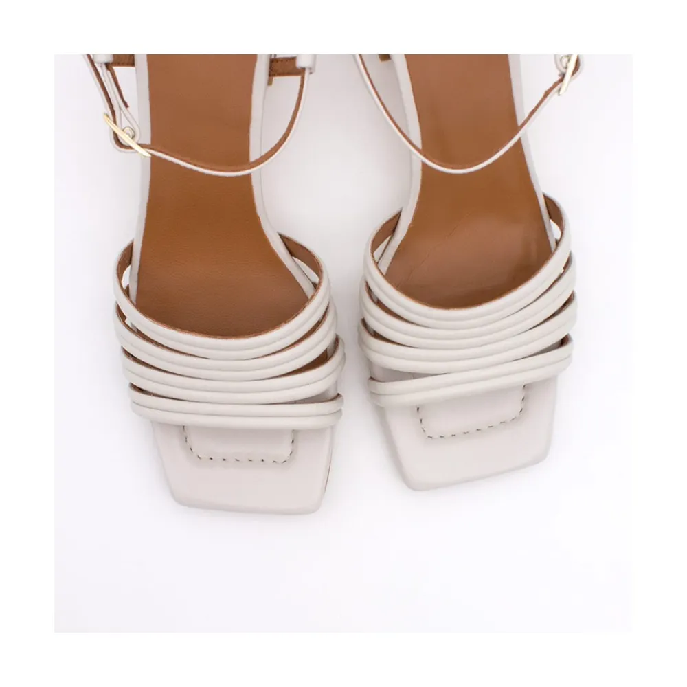 ANGEL ALARCON Roberts - Leather Strap Sandals With Medium Heel<Vrouwen Last Units