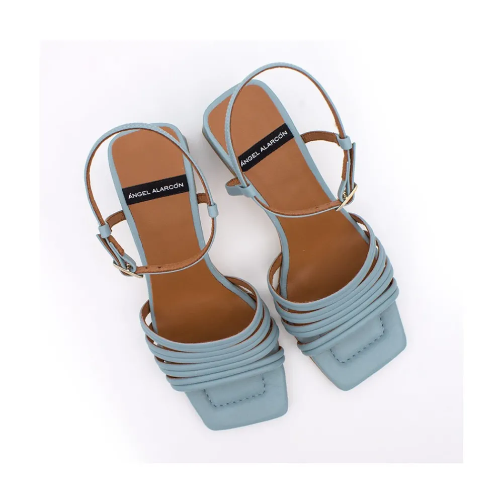 ANGEL ALARCON Roberts - Leather Strap Sandals With Medium Heel<Vrouwen Last Units