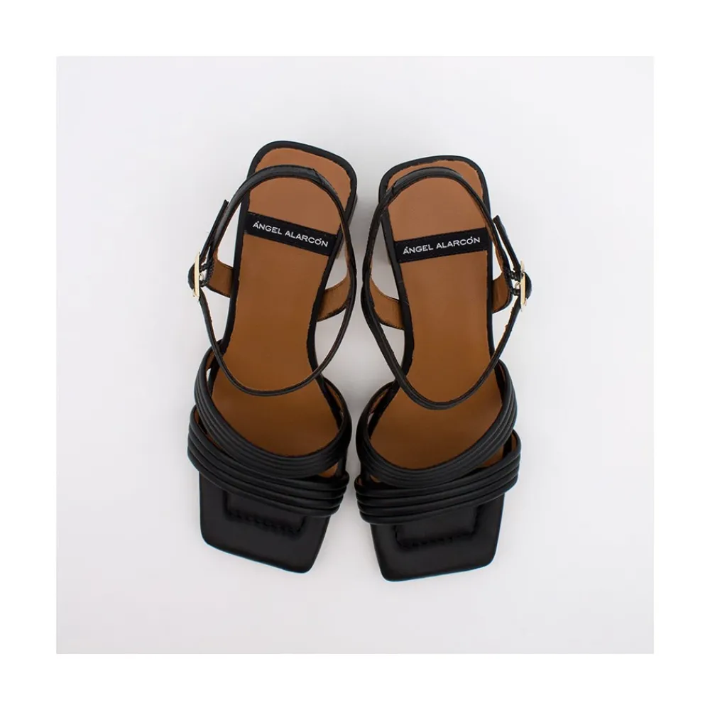 ANGEL ALARCON Robyn - Leather Strap Sandals With High Heels<Vrouwen Heeled Shoes