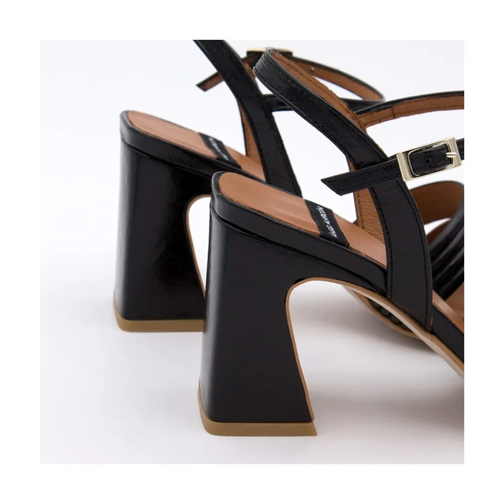 ANGEL ALARCON Robyn - Shiny Leather Strap Sandals With High Heels<Vrouwen Last Units