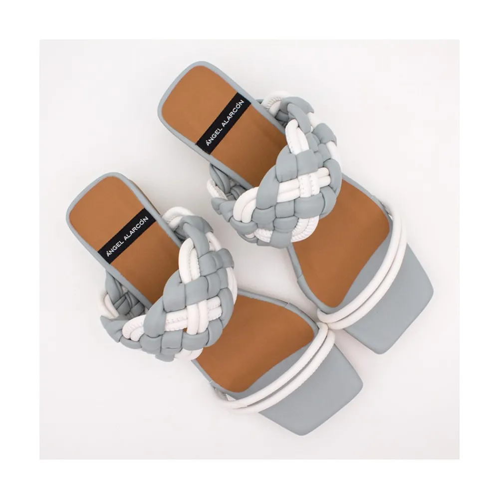 ANGEL ALARCON Romy- Low Heel Leather Foamed Sandals<Vrouwen Sandals
