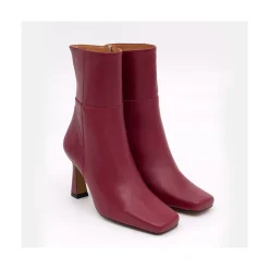 ANGEL ALARCON Selena - Leather Ankle Boots With Zipper<Vrouwen Heeled Shoes