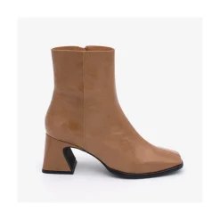 ANGEL ALARCON Shaba - Women S Booties Made In Shiny Leather With Medium Heel<Vrouwen Boots And Booties
