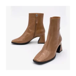 ANGEL ALARCON Shaba - Women S Booties Made In Shiny Leather With Medium Heel<Vrouwen Boots And Booties