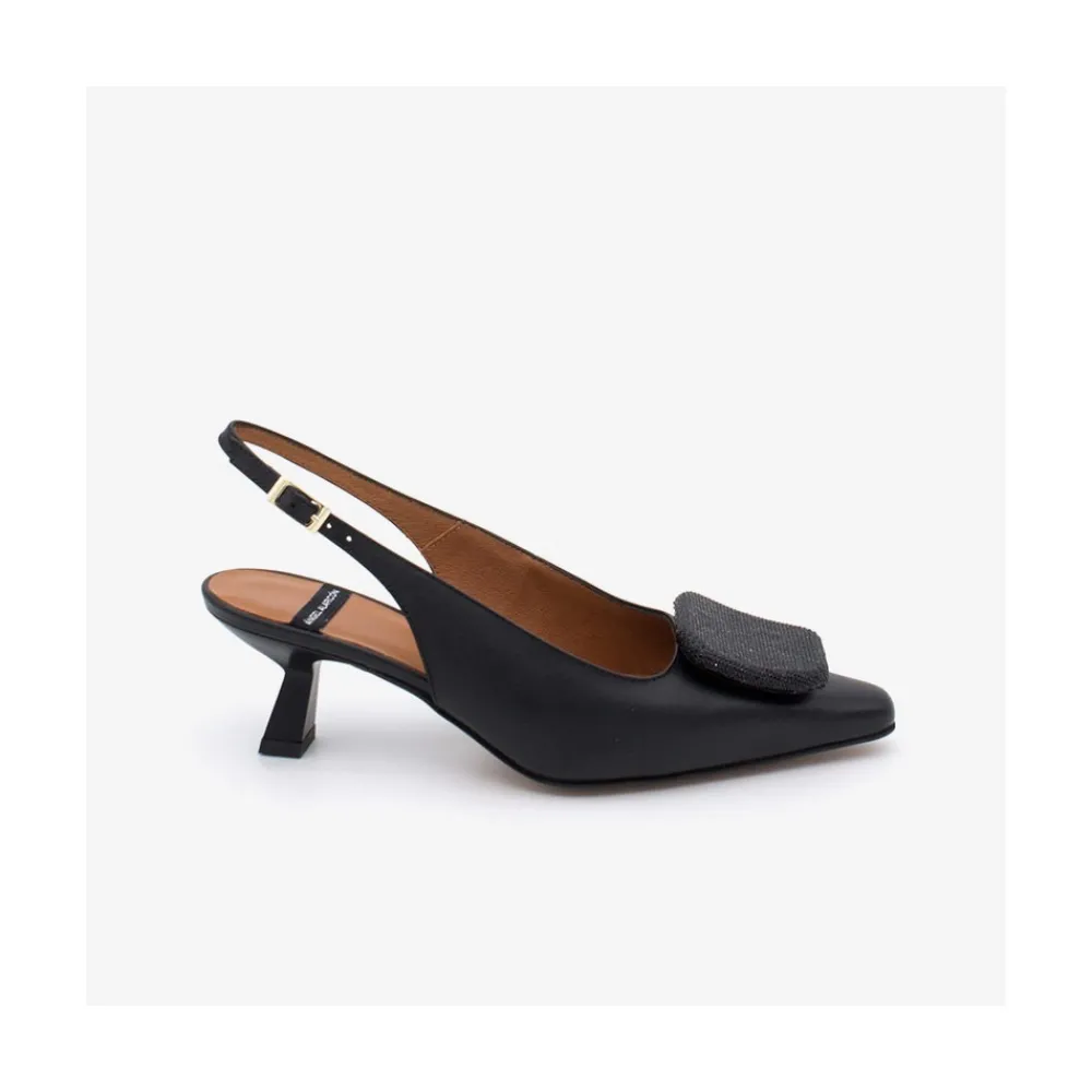 ANGEL ALARCON Tamar - Sling Back Pointed Toe Leather Pump With Ornament<Vrouwen Last Units