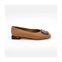 ANGEL ALARCON Telire - Leather Flats With Heel And Carey Embellishment<Vrouwen Last Units