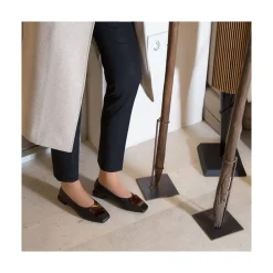 ANGEL ALARCON Telire - Leather Flats With Heel And Carey Embellishment<Vrouwen Last Units