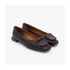 ANGEL ALARCON Telire - Leather Flats With Heel And Carey Embellishment<Vrouwen Last Units
