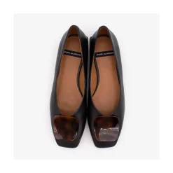 ANGEL ALARCON Telire - Leather Flats With Heel And Carey Embellishment<Vrouwen Last Units