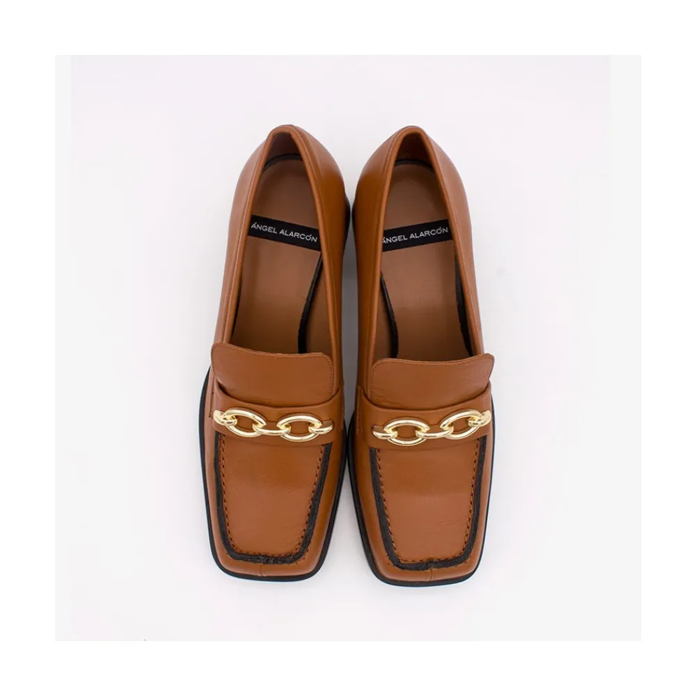 ANGEL ALARCON Terence - Woman Leather Heeled Mocassin<Vrouwen Moccasins
