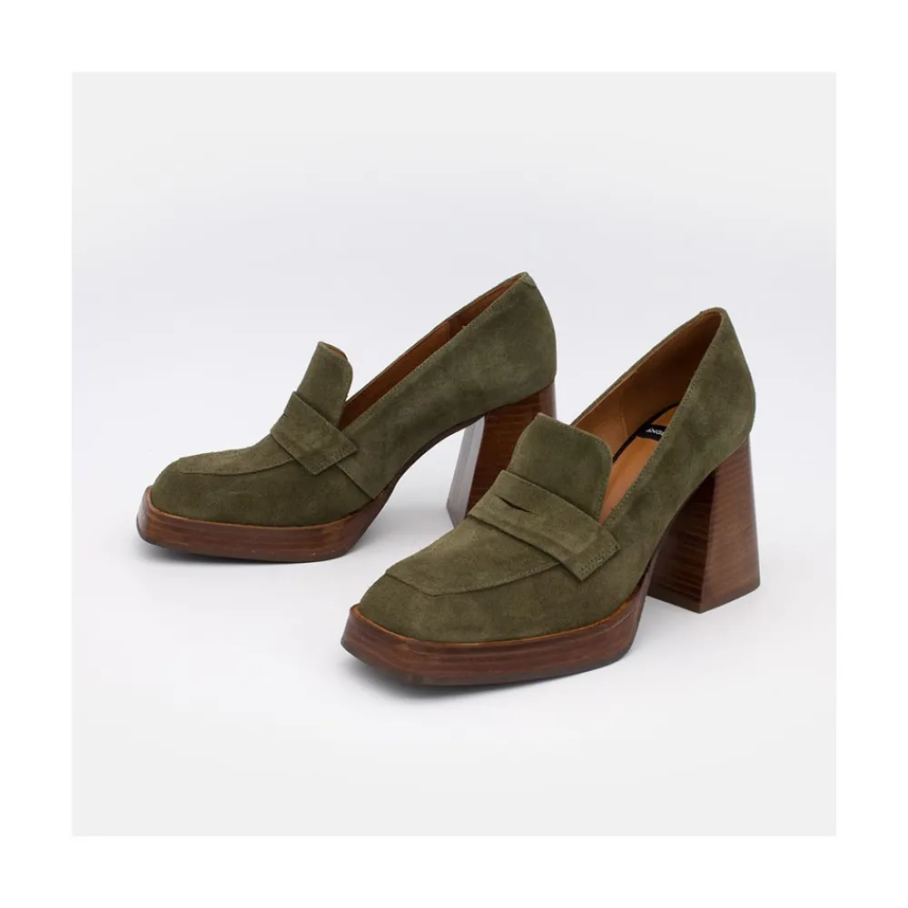 ANGEL ALARCON Tular - Women S Chunky Heels & Platforms Suede Moccasins<Vrouwen Heeled Shoes