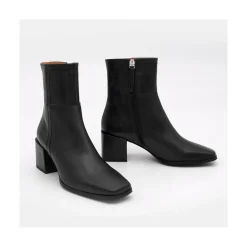 ANGEL ALARCON Twain - Comfortable Leather Medium Heel Ankle Boots With Stitching<Vrouwen Last Units