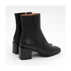 ANGEL ALARCON Twain - Comfortable Leather Medium Heel Ankle Boots With Stitching<Vrouwen Last Units