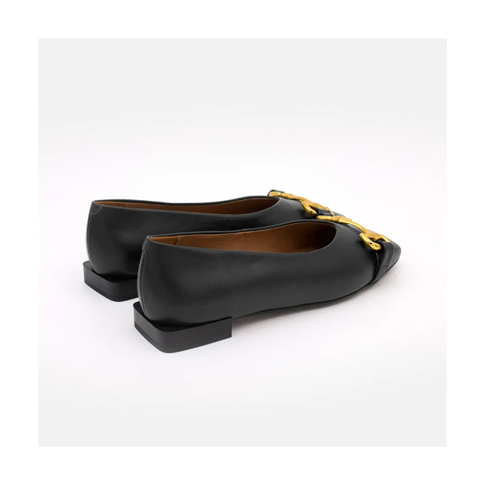 ANGEL ALARCON Vixen - Leather Flat With Metallic Ornament<Vrouwen Last Units