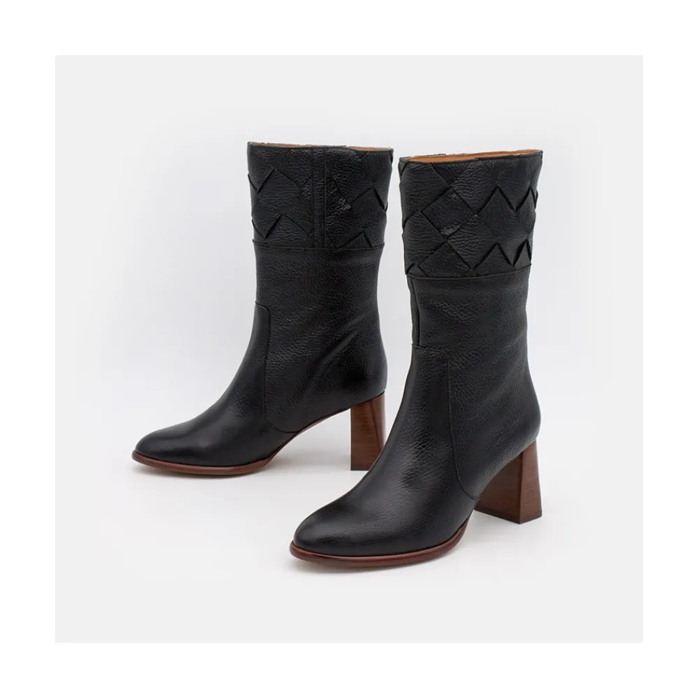 ANGEL ALARCON Xaya - Leather Heels Booties<Vrouwen Last Units