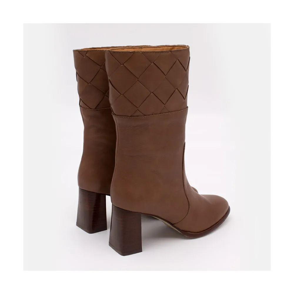 ANGEL ALARCON Xaya - Leather Heels Booties<Vrouwen Last Units