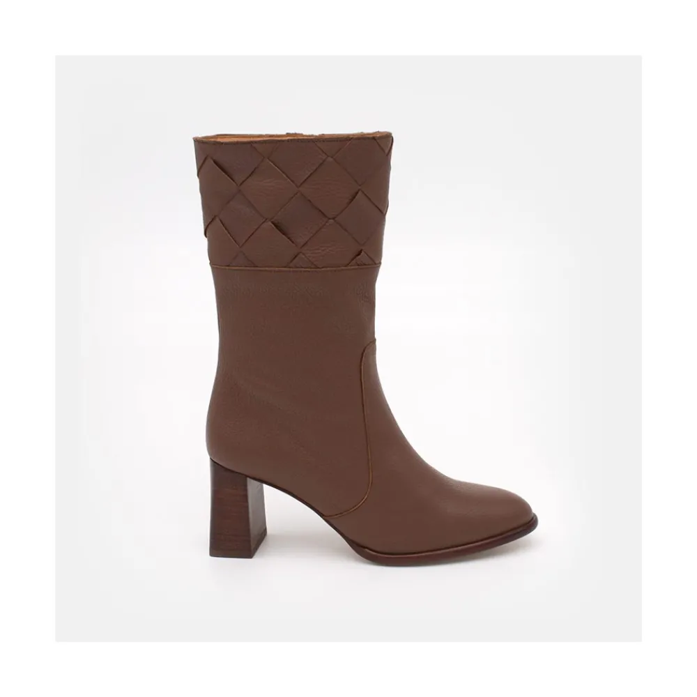 ANGEL ALARCON Xaya - Leather Heels Booties<Vrouwen Last Units