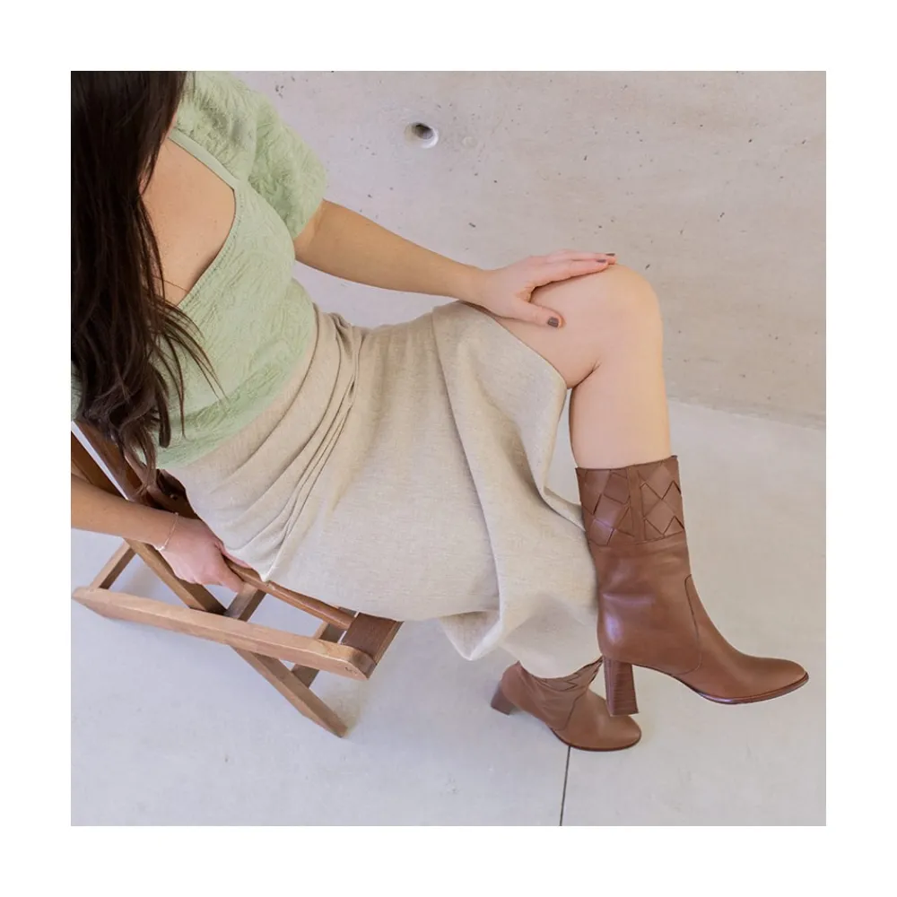 ANGEL ALARCON Xaya - Leather Heels Booties<Vrouwen Last Units
