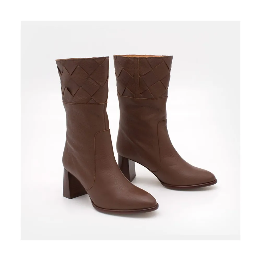 ANGEL ALARCON Xaya - Leather Heels Booties<Vrouwen Last Units