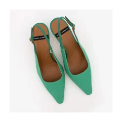 ANGEL ALARCON Yakida - Comfortable Leather & Textile Heeled Shoes<Vrouwen Heeled Shoes